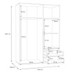 Forte Шафа 150 см із шухлядами, колір «Бетон/Білий», MKSS833-C264 - Home Club, зображення 7
