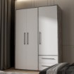Forte Шафа 150 см із шухлядами, колір «Бетон/Білий», MKSS833-C264 - Home Club, зображення 9