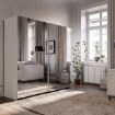 Forte Розсувна шафа з дзеркалом 190 см Schach&matt, біла, SHMS42235-120 - Home Club