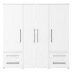 Forte Шафа 210 см із шухлядами, біла, MKSS841-120 - Home Club, зображення 2