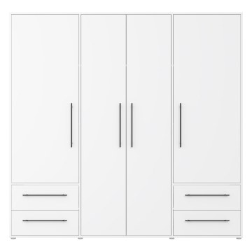 Forte Шкаф 210 см с ящиками, белый, MKSS841-120 - Home Club