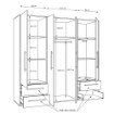 Forte Шафа 210 см із шухлядами, біла, MKSS841-120 - Home Club, зображення 7