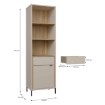 Forte Шафка 60 см Seravel, пісочний/дуб Mauvella, SVLV712-Q112 - Home Club, зображення 7