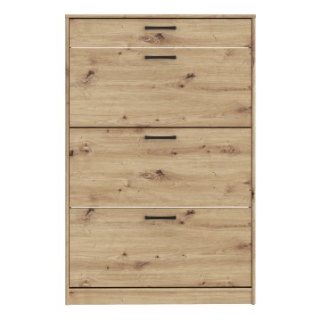Forte Шкафчик для обуви 85x20 см с выдвижным ящиком Niko, дуб Artisan, NIKD321-D78 - Home Club