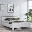 Forte Двуспальная кровать 180x200 см Iloppa, дуб «Нельсон»/дуб «Снежный», TIQL1181-J99 - Home Club