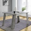 Forte Розкладний стіл 140x90 см Zumba, бетон/білий, ZMBT423-C264 - Home Club