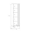 Forte Узкая витрина с ламелями шириной 60 см Joakimis, дуб Mauvella/черный, JMXV721-M637 - Home Club, изображение 6