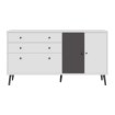 Forte Комод 160 см Harllson, белый/Uni, серый «Вольфрам», HLTK231REC-M806 - Home Club, изображение 2