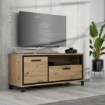 Forte Тумба під телевізор 130 см Trondheim Дуб Artisan/Дуб чорний, TDHT221L-C773 - Home Club