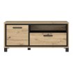 Forte Тумба під телевізор 130 см Trondheim Дуб Artisan/Дуб чорний, TDHT221L-C773 - Home Club, зображення 2
