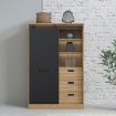 Forte Комод 105 см Kaszimiro, дуб «Вотерфорд»/чорний, KZMR621LB-M328 - Home Club