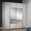 Forte Шафа з дзеркалом 200 см Narago, біла, NRGS32512-120 - Home Club