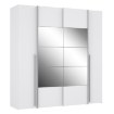 Forte Шафа з дзеркалом 200 см Narago, біла, NRGS32512-120 - Home Club, зображення 4