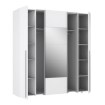 Forte Шафа з дзеркалом 200 см Narago, біла, NRGS32512-120 - Home Club, зображення 5