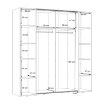 Forte Шафа з дзеркалом 200 см Narago, біла, NRGS32512-120 - Home Club, зображення 7