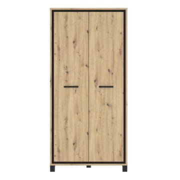 Forte Шкаф 100 см Trondheim, дуб Artisan/черный дуб, TDHS821-C773 - Home Club