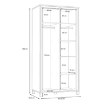 Forte Шафа 100 см Trondheim Дуб Artisan/Дуб чорний, TDHS821-C773 - Home Club, зображення 7