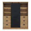 Forte Стеллаж 150 см Kaszimiro, дуб «Уотерфорд»/чёрный, KZMR631B-M328 - Home Club, изображение 2