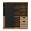 Forte Стеллаж 150 см Kaszimiro, дуб «Уотерфорд»/чёрный, KZMR631B-M328 - Home Club, изображение 3