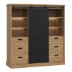Forte Стеллаж 150 см Kaszimiro, дуб «Уотерфорд»/чёрный, KZMR631B-M328 - Home Club, изображение 4