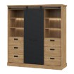 Forte Стеллаж 150 см Kaszimiro, дуб «Уотерфорд»/чёрный, KZMR631B-M328 - Home Club, изображение 6