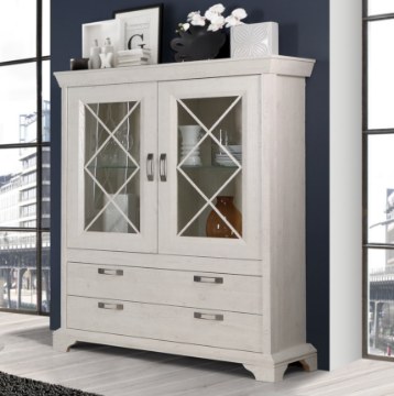 Forte Витрина с ящиками Kashmir, белая сосна, KSMV64-D43 - Home Club