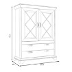 Forte Витрина с ящиками Kashmir, белая сосна, KSMV64-D43 - Home Club, изображение 4