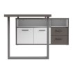 Forte Письменный стол 160x75 см с комодом Keflavik, белый/графитовый, KFLB141-J53 - Home Club, изображение 2
