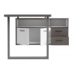 Forte Письменный стол 160x75 см с комодом Keflavik, белый/графитовый, KFLB141-J53 - Home Club, изображение 3