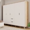 Forte Шафа 230 см Vankka «Дубова дошка» / Білий, VNKS852-L25 - Home Club