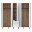 Forte Шафа 230 см Vankka «Дубова дошка» / Білий, VNKS852-L25 - Home Club, зображення 3