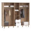 Forte Шафа 230 см Vankka «Дубова дошка» / Білий, VNKS852-L25 - Home Club, зображення 6
