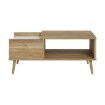 Forte Столик 106 см Harllson, білий/дуб Mauvella, CFTT5170EC-M807 - Home Club, зображення 2