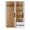 Forte Шафа 145 см Orkney, дуб «Маувелла» / білий глянцевий, OKYS831-Q344 - Home Club, зображення 4