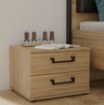 Forte Приліжкова тумба 50 см із шухлядами Oriental Tree, дуб, Bartex, HUDK011-D105 - Home Club