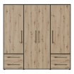 Forte Шафа 205 см Jupiter Чорний / Дуб Artisan, MKSS841-M788 - Home Club, зображення 3