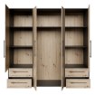 Forte Шафа 205 см Jupiter Чорний / Дуб Artisan, MKSS841-M788 - Home Club, зображення 4