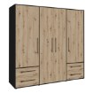 Forte Шафа 205 см Jupiter Чорний / Дуб Artisan, MKSS841-M788 - Home Club, зображення 5