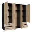 Forte Шафа 205 см Jupiter Чорний / Дуб Artisan, MKSS841-M788 - Home Club, зображення 6