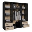 Forte Шафа 205 см Jupiter Чорний / Дуб Artisan, MKSS841-M788 - Home Club, зображення 7