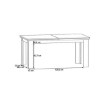 Forte Розкладний стіл 160x90 см Encanto, біла сосна, EPLT401-S13 - Home Club, зображення 6