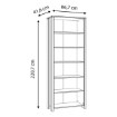 Forte Высокий открытый стеллаж Clif Old – Wood Vintage/Бетон, CLFR716-C546 - Home Club, изображение 4