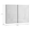 Forte Шафа 270 см Sophistispace Білий / Білий глянцевий, SSQS12411-C04 - Home Club, зображення 8