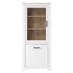 Forte Узкая витрина шириной 80 см Elara, белый/дуб Bianco, ERXV711L-C586 - Home Club, изображение 2