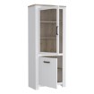 Forte Узкая витрина шириной 80 см Elara, белый/дуб Bianco, ERXV711L-C586 - Home Club, изображение 4