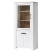 Forte Узкая витрина шириной 80 см Elara, белый/дуб Bianco, ERXV711L-C586 - Home Club, изображение 5