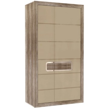 Forte Шафа 110 см Tiziano, дуб античний/бежевий глянцевий, TZS721R-P82 - Home Club