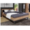 Forte Двоспальне ліжко 160x200 см Dalate Дуб Катанія/Чорний, DQLL2162-M300A - Home Club
