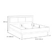 Forte Двоспальне ліжко 160x200 см Dalate Дуб Катанія/Чорний, DQLL2162-M300A - Home Club, зображення 4