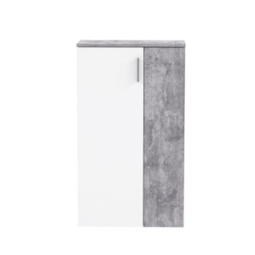 Forte Шкафчик для обуви 70 см Net106, белый/бетонный, BTS321-C296A - Home Club